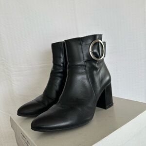 Marroquí Sánchez Leather Booties with Buckle Sz 8